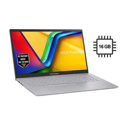 ASUS Vivobook X1504ZA-NJ247، معالج Intel Core i7-1255U، ذاكرة وصول عشوائي (RAM) سعة 16 جيجابايت (مُحسّن)، قرص SSD سعة 512 جيجابايت، معالج Intel Iris Xe، شاشة 15.6 بوصة FHD IPS، لون فضي رائع