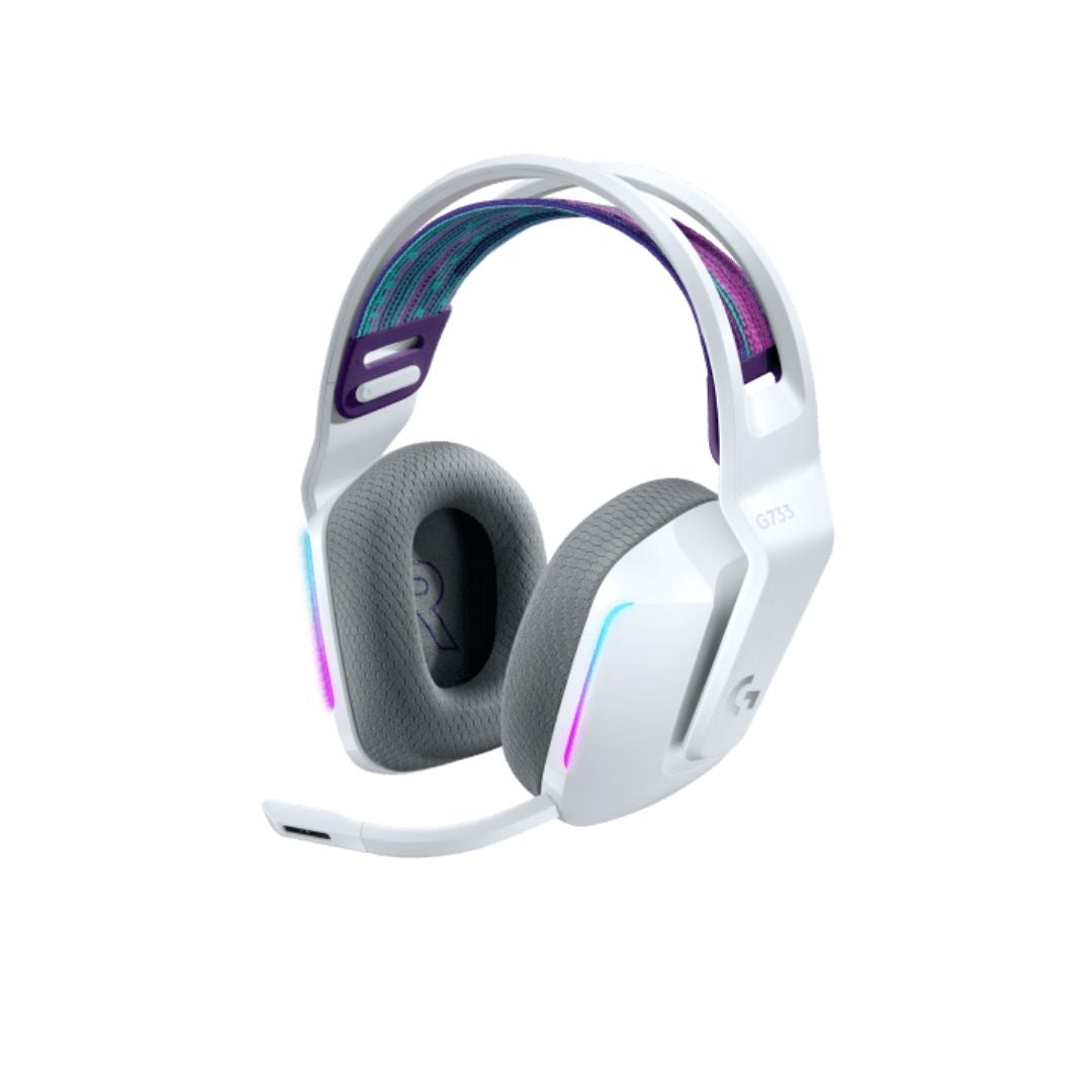 سماعة الألعاب اللاسلكية Logitech G733 Lightspeed - بيضاء 