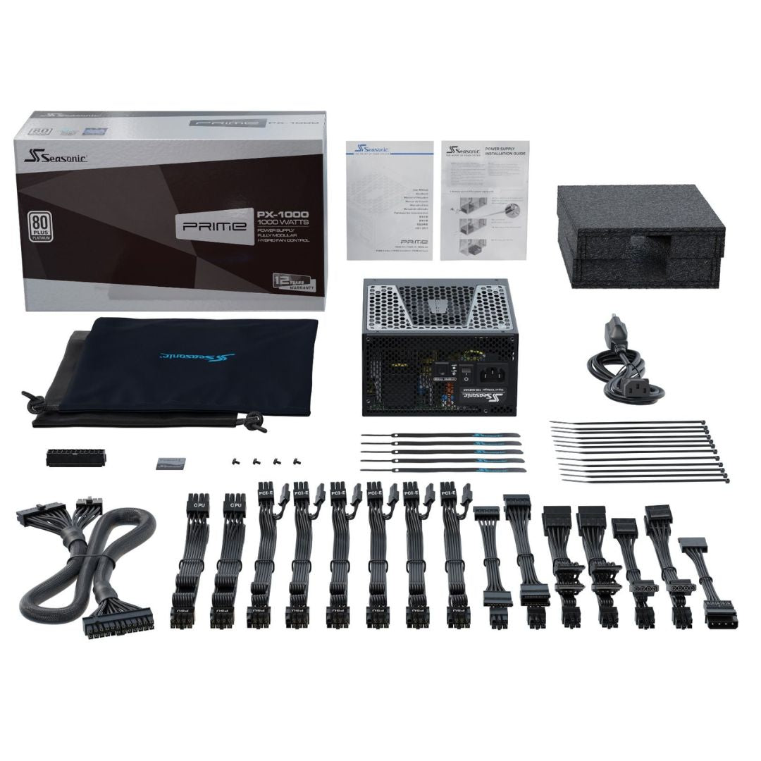 Seasonic PRIME PX-1000, 1000W 80+ Platinum, Full Modular, PCIe 5.0 