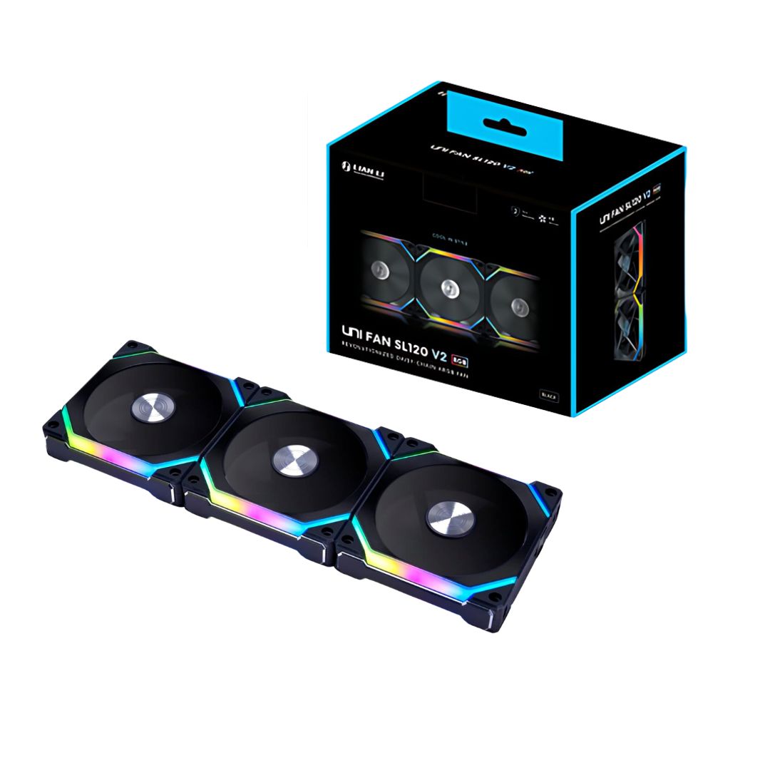 LIAN LI UNI FAN SL120 V2 Triple Pack ARGB - Black – العالمية