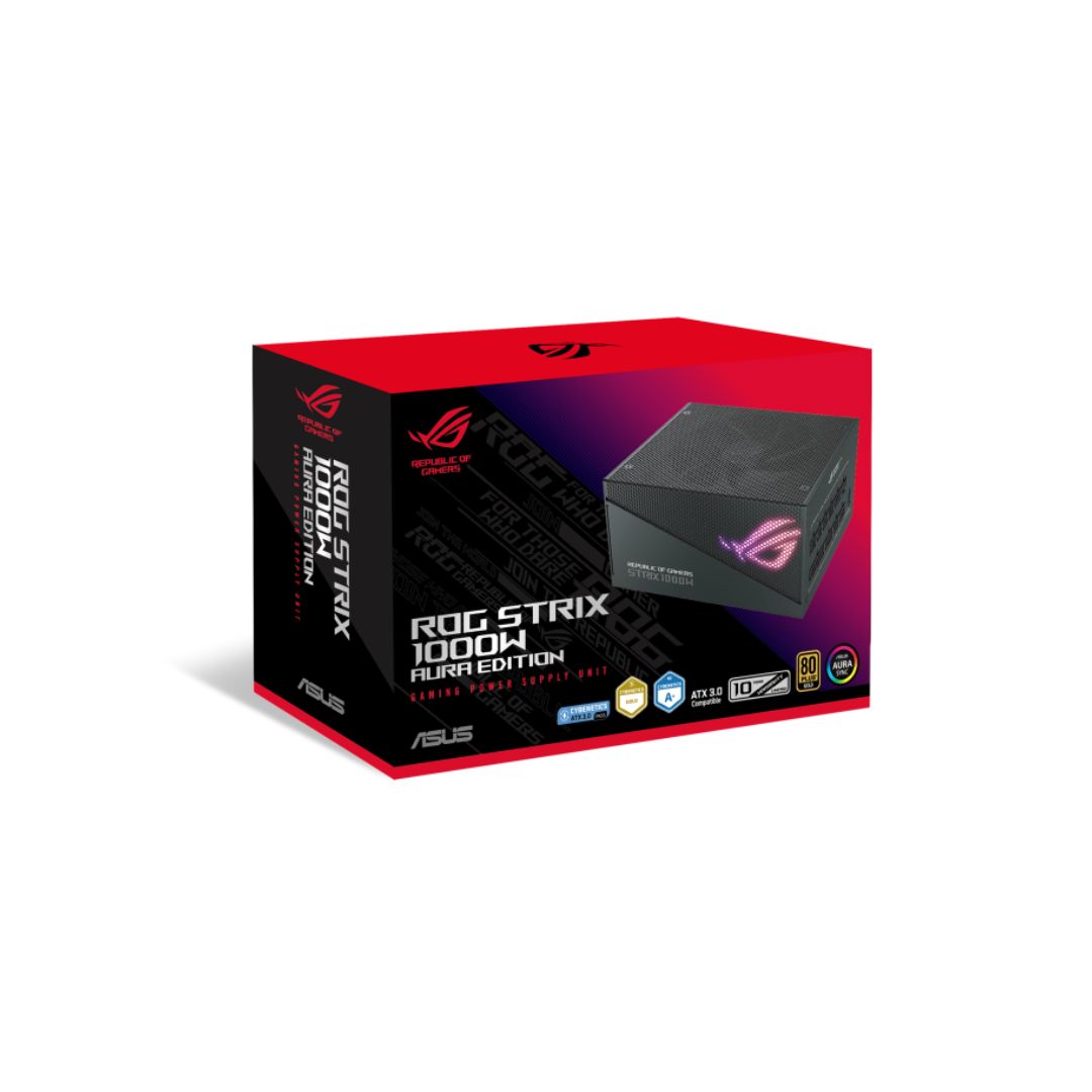 ASUS ROG STRIX 1000W Aura Edition 80+ Gold، وحدات كاملة، PCIe 5.0