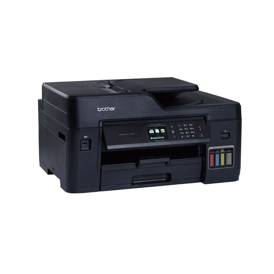 طابعة Brother MFC-T4500DW اللاسلكية متعددة الوظائف بخزان حبر A3-A4 (طباعة، نسخ، مسح ضوئي، فاكس)
