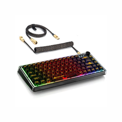 ATTACK SHARK K75 Transparent Mechanical Keyboard - Black
