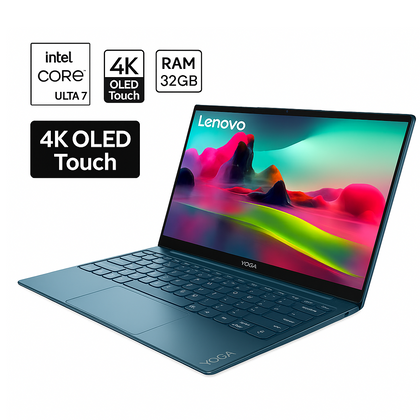 Lenovo Yoga Slim 9 - 14ILL10 - (0MAX), Intel Core Ultra 7-258V, RAM 32GB, SSD 1TB, Integrated Intel, 14.0 inch 4K Touch WQUXGA (3840x2400) OLED 120Hz, Tidal Teal