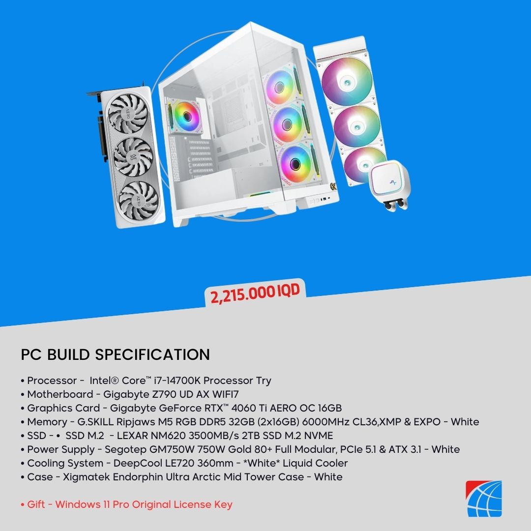 Pc Build intel i7-14700K, RTX 4060 Ti 16GB