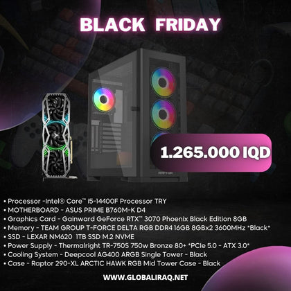 Pc Build intel i5 14400F, RTX 3070 8GB - Black Friday