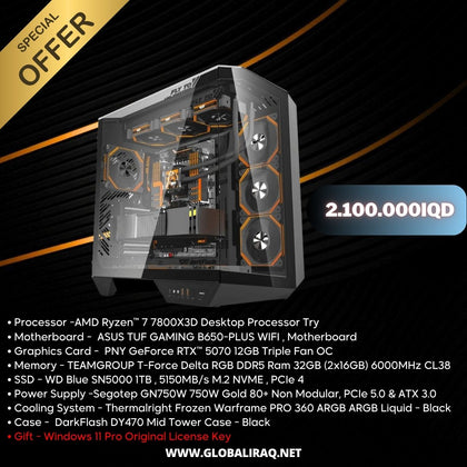 Pc Build AMD Ryzen 7 7800X3D, RTX 5070 12GB