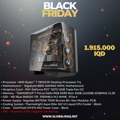 Pc Build AMD Ryzen 7 7800X3D, RTX 5070 12GB