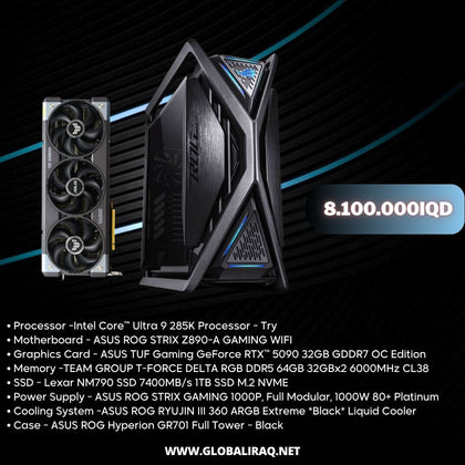 Pc Build intel Ultra 9 285K, RTX 5090 32GB