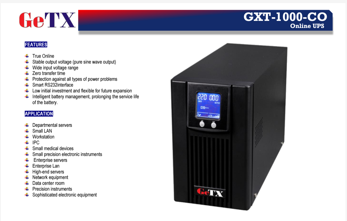 UPS Getx 1000va Online - GXT-1000-CON Battery (LCD 12V-7A *3)
