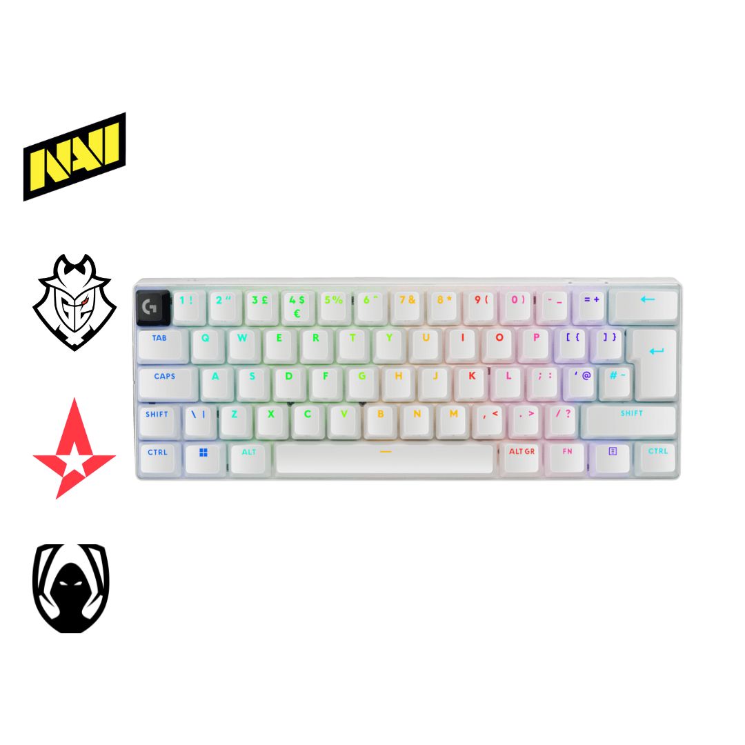 لوحة مفاتيح الألعاب اللاسلكية Logitech G Pro X 60 Lightspeed - بيضاء