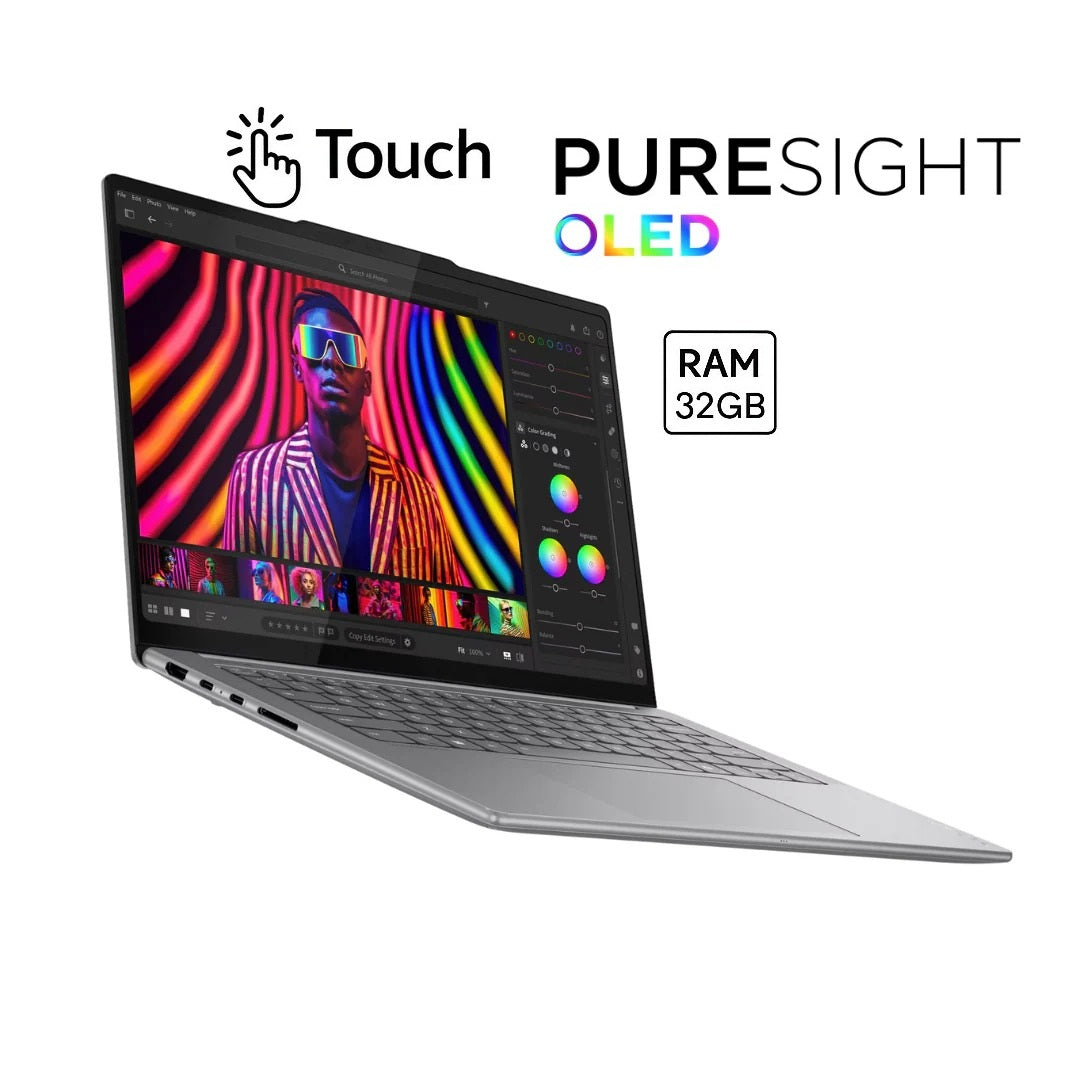 Lenovo Yoga Pro 7 14IAH10 - (1WAX), Intel Core Ultra 7-255H, RAM 32GB, SSD 1TB, Integrated Intel Arc, 14.5 Inch 3K (3000x1876) OLED 120Hz Touch, Luna Grey