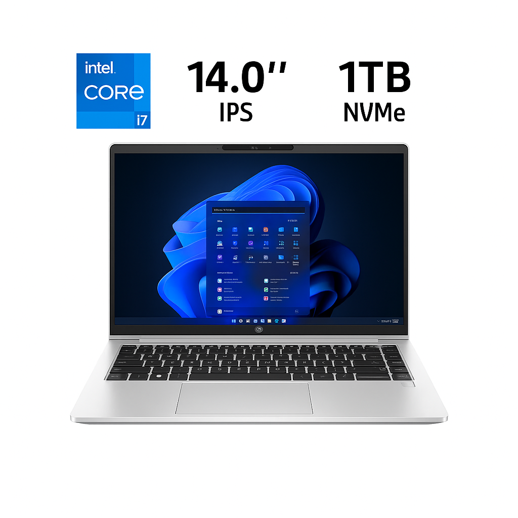 اتش بي ايليت بوك 640 G10، انتل كور i7-1355U، رام 16 جيجابايت، قرص صلب SSD سعة 1 تيرابايت، معالج رسومات انتل ايريس اكس اي، شاشة 14.0 بوصة FHD IPS، لون فضي بايك الومنيوم