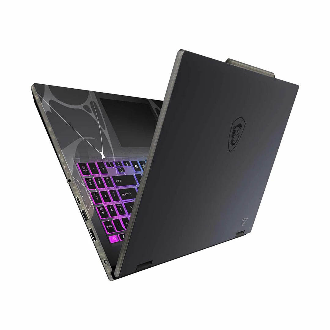 جهاز MSI سايبورغ 15 B2RWFKG-296XAE، معالج إنتل كور 7-240H، ذاكرة وصول عشوائي (RAM) سعة 16 جيجابايت، قرص SSD سعة 512 جيجابايت، بطاقة رسومات RTX 5060 سعة 8 جيجابايت، شاشة 15.6 بوصة عالية الدقة بالكامل (FHD) بتقنية IPS، بتردد 144 هرتز. لون أسود شفاف.