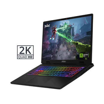 MSI Crosshair A16 HX AI D8WFKG-016XAE, AMD Ryzen 9-8940HX, RAM 32GB(Upgraded), SSD 1TB, NVIDIA RTX 5060 8GB, 16.0 Inch 2K QHD+ 240Hz, Cosmos Gray