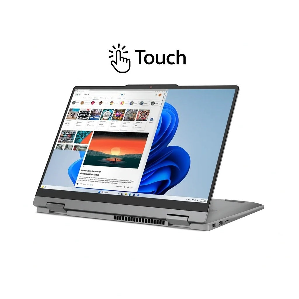 لينوفو ايديا باد 5 2 في 1 14IRH9 (65AX)، انتل كور i5-13420H، رام 16 جيجابايت، قرص صلب SSD 512 جيجابايت، رسومات انتل UHD، شاشة 14.0 بوصة WUXGA تعمل باللمس، لونا جيري