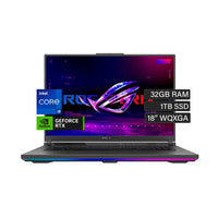 ASUS Rog Strix G18 G814JVR-N6074, Intel Core i9-14900HX, RAM 32GB (Upgraded), 1TB SSD, RTX 4060 8GB, 18.0 WQXGA IPS 240HZ, Volt Green