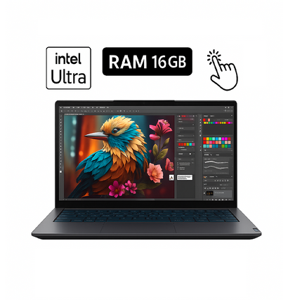 لينوفو يوجا 7 16IML9 - (00US)، معالج إنتل كور ألترا 5-125U، ذاكرة وصول عشوائي 16 جيجابايت، قرص SSD 512 جيجابايت، معالج رسومات إنتل، شاشة 16.0 بوصة WUXGA IPS تعمل باللمس، لون رمادي عاصف