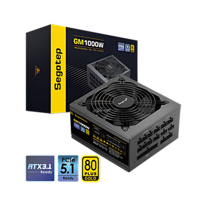 Segotep GM1000W 1000W Gold 80+ Full Modular 80+, PCIe 5.1 & ATX 3.1 - Black