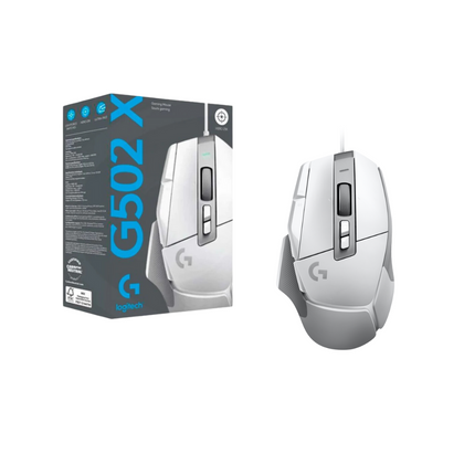Logitech G502 X Wired Gaming Mouse - White‏
