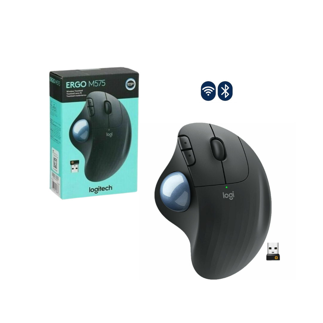 Logitech Ergo M575 S Wireless Trackball Mouse (Black