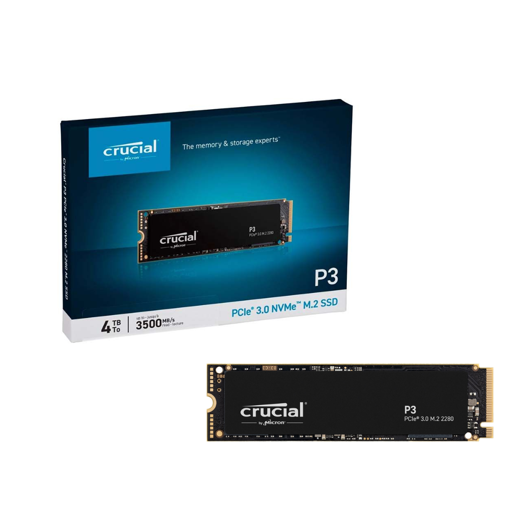Crucial P3 4TB PCIe 3.0 NVMe M.2 3500MB/s