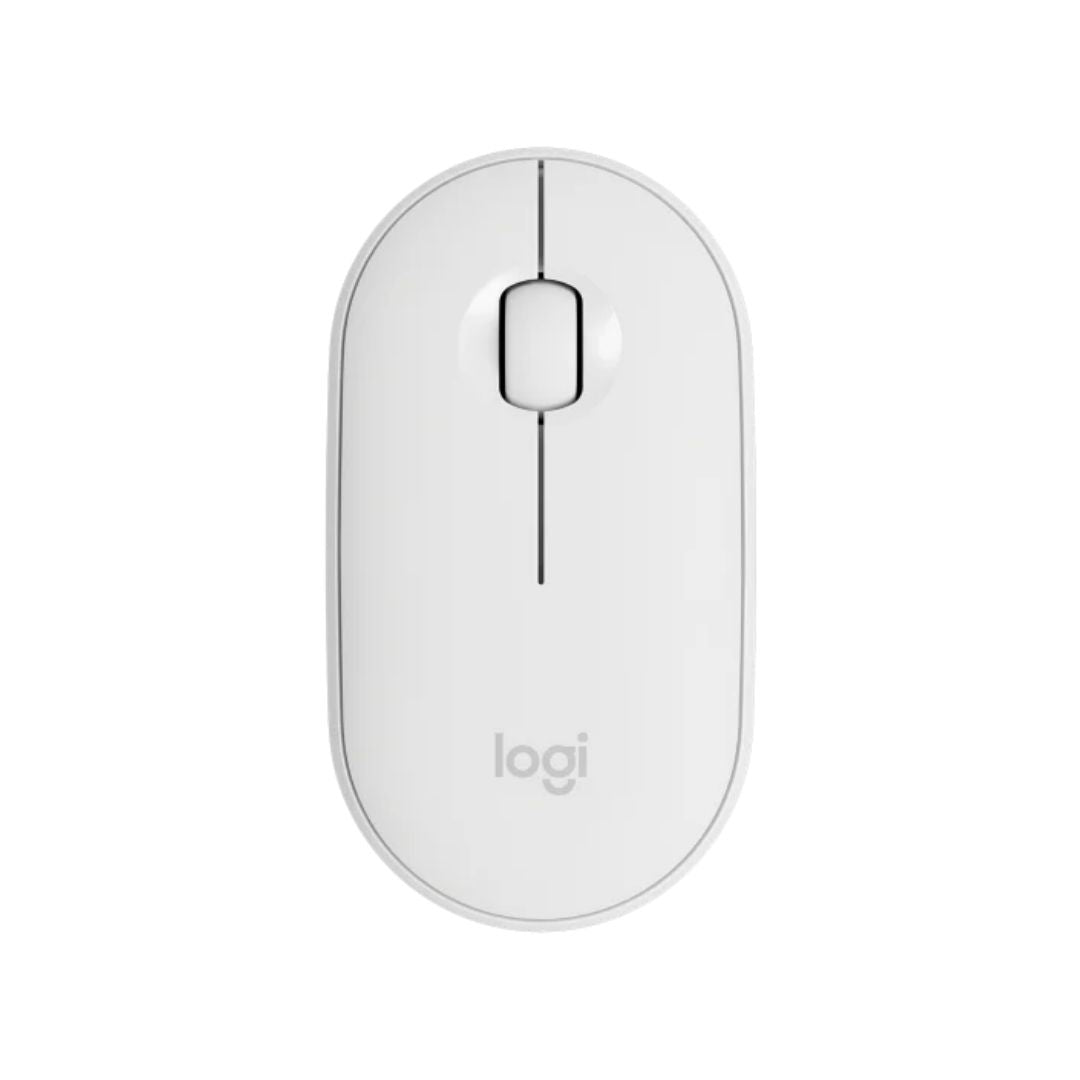 Logitech Pebble M350 Wireless & Bluetooth Mouse - Off White