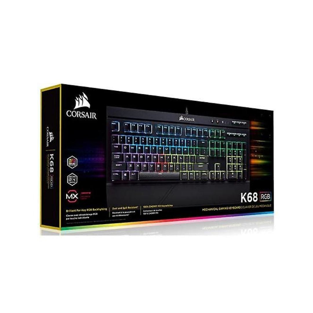لوحة مفاتيح الألعاب الميكانيكية Corsair K68 (مفتاح Cherry Mx Red)